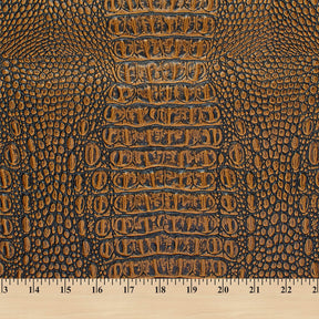 Ottertex Crocodile Vinyl Leather Fabric Fabric SV580202 Gold Image A9