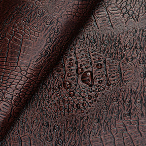 Ottertex Snakeskin Vinyl Leather Fabric SV580210 Brown Image A4
