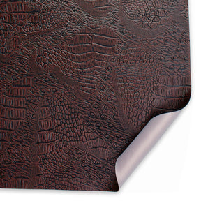 Ottertex Snakeskin Vinyl Leather Fabric SV580210 Brown Image A5