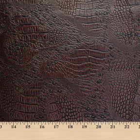 Ottertex Snakeskin Vinyl Leather Fabric SV580210 Brown Image A9