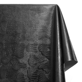 Ottertex Snakeskin Vinyl Leather Fabric SV580211 Black Image A1