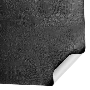Ottertex Snakeskin Vinyl Leather Fabric SV580211 Black Image A5