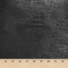 Ottertex Snakeskin Vinyl Leather Fabric SV580211 Black Image A9