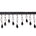 Small Teardrop Beaded Rhinestone Tassel Fringe Trim SV580234 Black / Clear 1