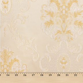 Chateau Damask Upholstery Jacquard Fabric SV580282 Beige / Yellow 4