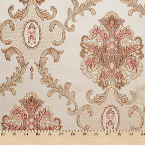Chateau Damask Upholstery Jacquard Fabric SV580283 Rose Gold / Pink 4