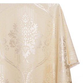 Venetian Damask Extra Wide Brocade Upholstery Jacquard Fabric SV580286 Beige / Off White 1