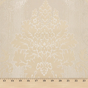 Venetian Damask Extra Wide Brocade Upholstery Jacquard Fabric SV580286 Beige / Off White 7