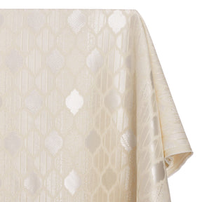 Trellis Extra Wide Brocade Upholstery Jacquard Fabric SV580287 Beige / Off White 1