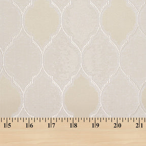 Trellis Extra Wide Brocade Upholstery Jacquard Fabric SV580287 Beige / Off White 7