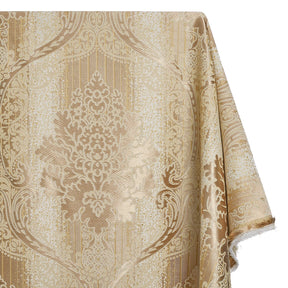 Venetian Damask Extra Wide Brocade Upholstery Jacquard Fabric SV580289 Bronze / Off White 1