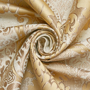 Venetian Damask Extra Wide Brocade Upholstery Jacquard Fabric SV580289 Bronze / Off White 4