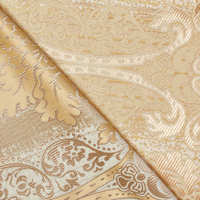Venetian Damask Extra Wide Brocade Upholstery Jacquard Fabric SV580289 Bronze / Off White 5