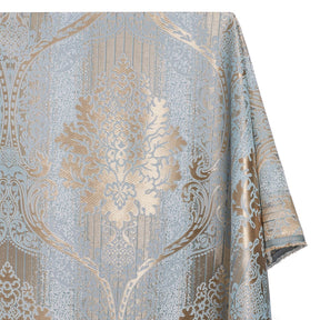 Venetian Damask Extra Wide Brocade Upholstery Jacquard Fabric SV580290 Blue / Gold 1