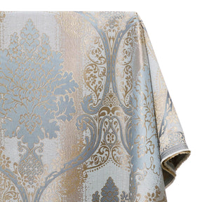 Venetian Damask Extra Wide Brocade Upholstery Jacquard Fabric SV580290 Blue / Gold 2