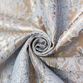 Venetian Damask Extra Wide Brocade Upholstery Jacquard Fabric SV580290 Blue / Gold 3