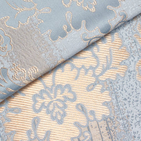 Venetian Damask Extra Wide Brocade Upholstery Jacquard Fabric SV580290 Blue / Gold 5