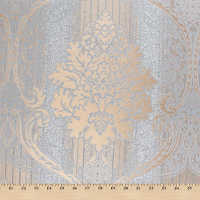 Venetian Damask Extra Wide Brocade Upholstery Jacquard Fabric SV580290 Blue / Gold 6