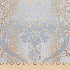 Venetian Damask Extra Wide Brocade Upholstery Jacquard Fabric SV580290 Blue / Gold 7