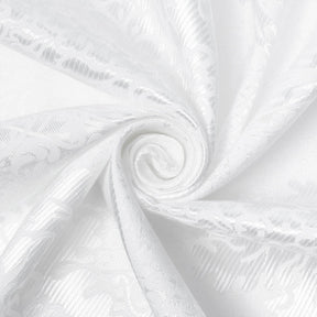 Venetian Damask Extra Wide Brocade Upholstery Jacquard Fabric SV580291 White / White 3