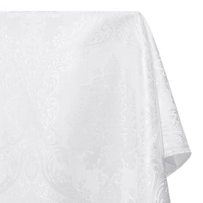 Venetian Damask Extra Wide Brocade Upholstery Jacquard Fabric SV580291 White / White 2