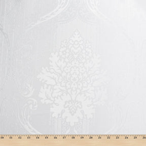 Venetian Damask Extra Wide Brocade Upholstery Jacquard Fabric SV580291 White / White 6