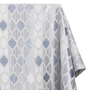 Trellis Extra Wide Brocade Upholstery Jacquard Fabric SV580292 Off White / Blue 1