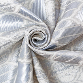 Trellis Extra Wide Brocade Upholstery Jacquard Fabric SV580292 Off White / Blue 3