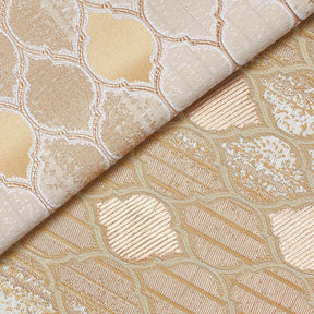 Trellis Extra Wide Brocade Upholstery Jacquard Fabric SV580293 Bronze / Off White 5