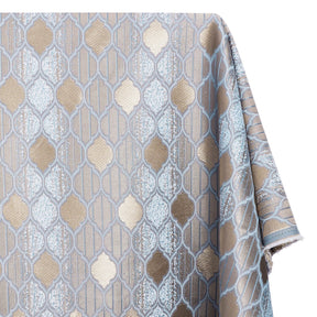 Trellis Extra Wide Brocade Upholstery Jacquard Fabric SV580294 Blue / Gold 1