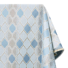 Trellis Extra Wide Brocade Upholstery Jacquard Fabric SV580294 Blue / Gold 2