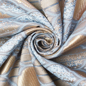 Trellis Extra Wide Brocade Upholstery Jacquard Fabric SV580294 Blue / Gold 3