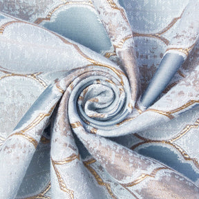 Trellis Extra Wide Brocade Upholstery Jacquard Fabric SV580294 Blue / Gold 4
