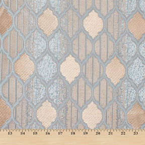 Trellis Extra Wide Brocade Upholstery Jacquard Fabric SV580294 Blue / Gold 6