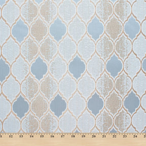Trellis Extra Wide Brocade Upholstery Jacquard Fabric SV580294 Blue / Gold 7