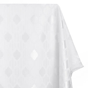 Trellis Extra Wide Brocade Upholstery Jacquard Fabric SV580295 White / White 1