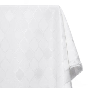 Trellis Extra Wide Brocade Upholstery Jacquard Fabric SV580295 White / White 2
