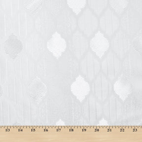 Trellis Extra Wide Brocade Upholstery Jacquard Fabric SV580295 White / White 6
