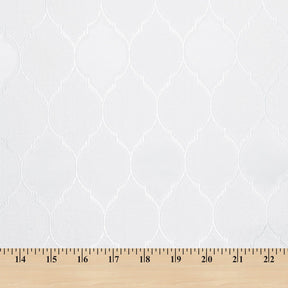 Trellis Extra Wide Brocade Upholstery Jacquard Fabric SV580295 White / White 7