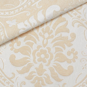 Floral Damask Chenille Upholstery Brocade Jacquard Fabric SV580306 Ivory / Beige 3