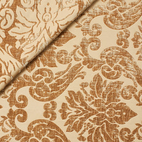 Julius Damask Chenille Upholstery Brocade Jacquard Fabric SV580313 Light Yellow / Brown 3