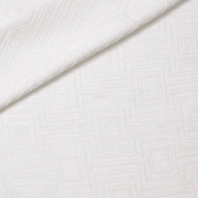 Geometric Chenille Upholstery Brocade Jacquard Fabric SV580318 White / White 3