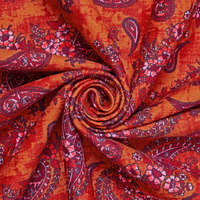 Paisley Printed Cotton Flannel Fabric SV580346 Rust 2