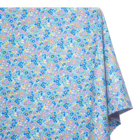 Floral Meadow Printed Cotton Flannel Fabric SV580348 Blue 1