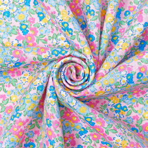 Floral Meadow Printed Cotton Flannel Fabric SV580349 Pink 2