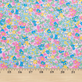 Floral Meadow Printed Cotton Flannel Fabric SV580349 Pink 3