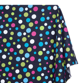 Multi Dot Printed Cotton Flannel Fabric SV580355 Navy Blue 1