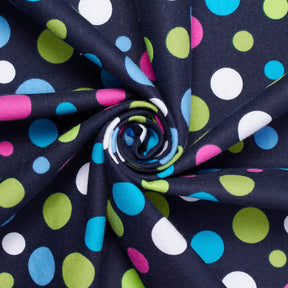 Multi Dot Printed Cotton Flannel Fabric SV580355 Navy Blue 2