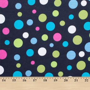 Multi Dot Printed Cotton Flannel Fabric SV580355 Navy Blue 3