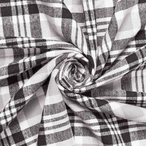 Plaid Cotton Flannel Black Fabric SV575317 2